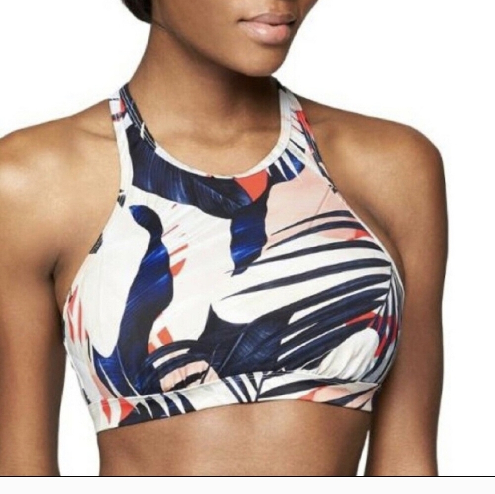 Athleta Tahitian Tropical Bikini Top Sz.36D/DD